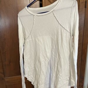 Women's Cream Long Sleeve Top